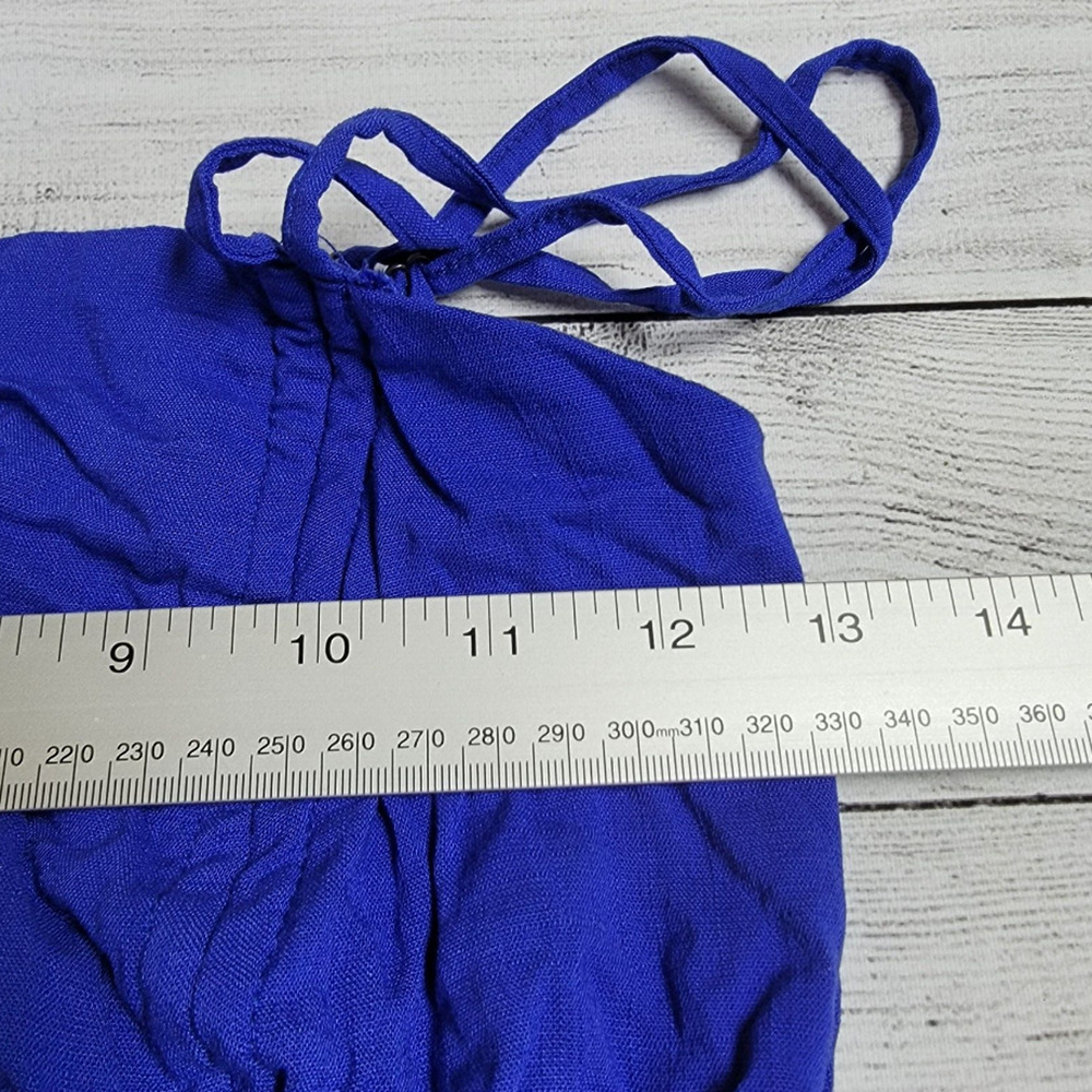 Wild Fable Sleeveless Cut Out Ruched Front Bodycon Dress Royal Blue Size Medium - Picture 3 of 6